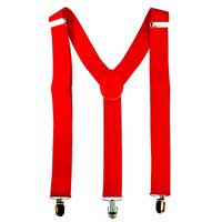 Stretch Braces/Suspenders - Red