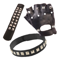 Punk Set - Glove, Choker & Wrist Cuff
