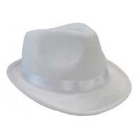 Fedora Gangster Hat - White