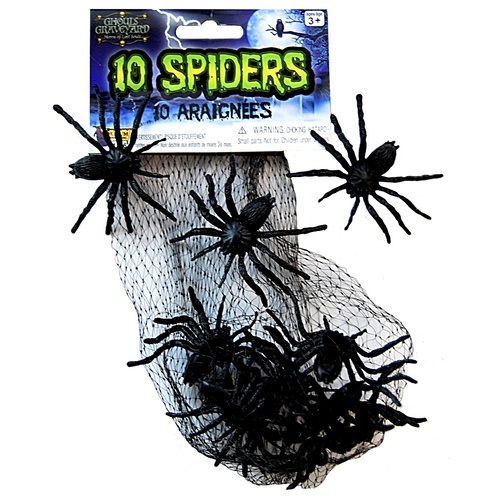 Mini Creepy Creatures Pk 10 - Spiders