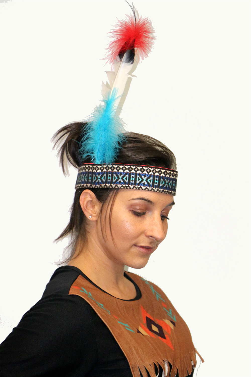 Indian Headband Single Feather