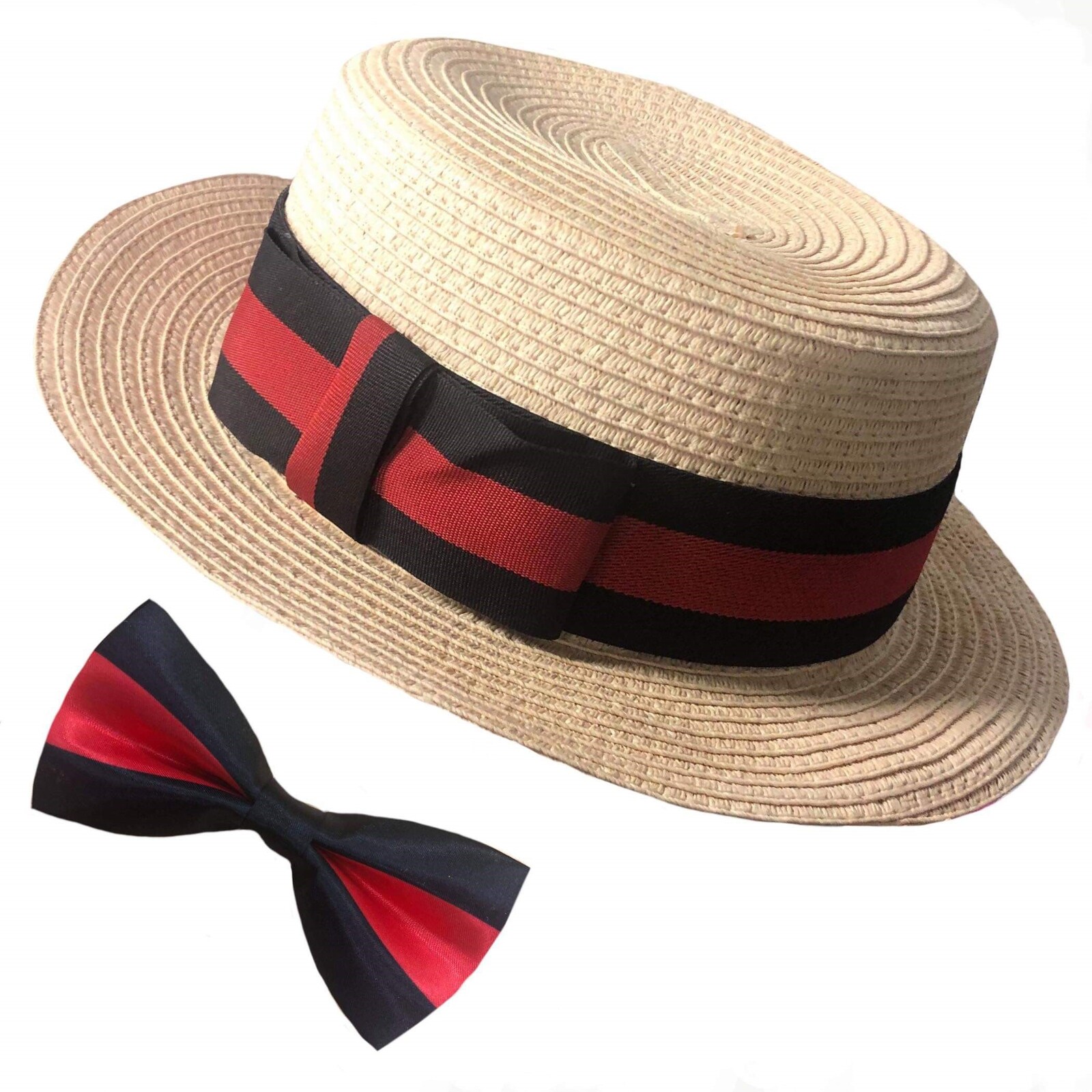 Boater Hat & Bow Tie Set - SWEIDA'S PARTY