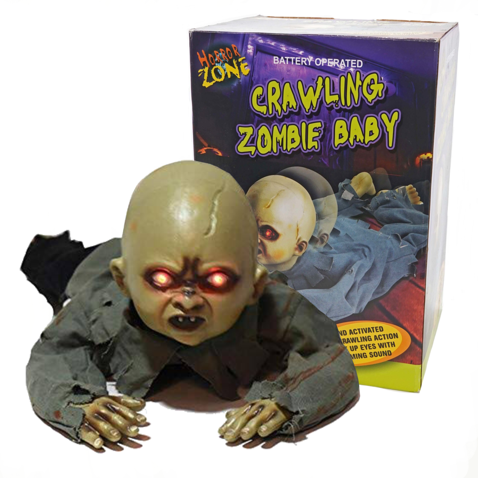 Animated Crawling Zombie Baby (Sound and Lights) - SWEIDA'S PARTY Animated Crawling Zombie Baby (Sound and Lights) - SWEIDA'S PARTY
