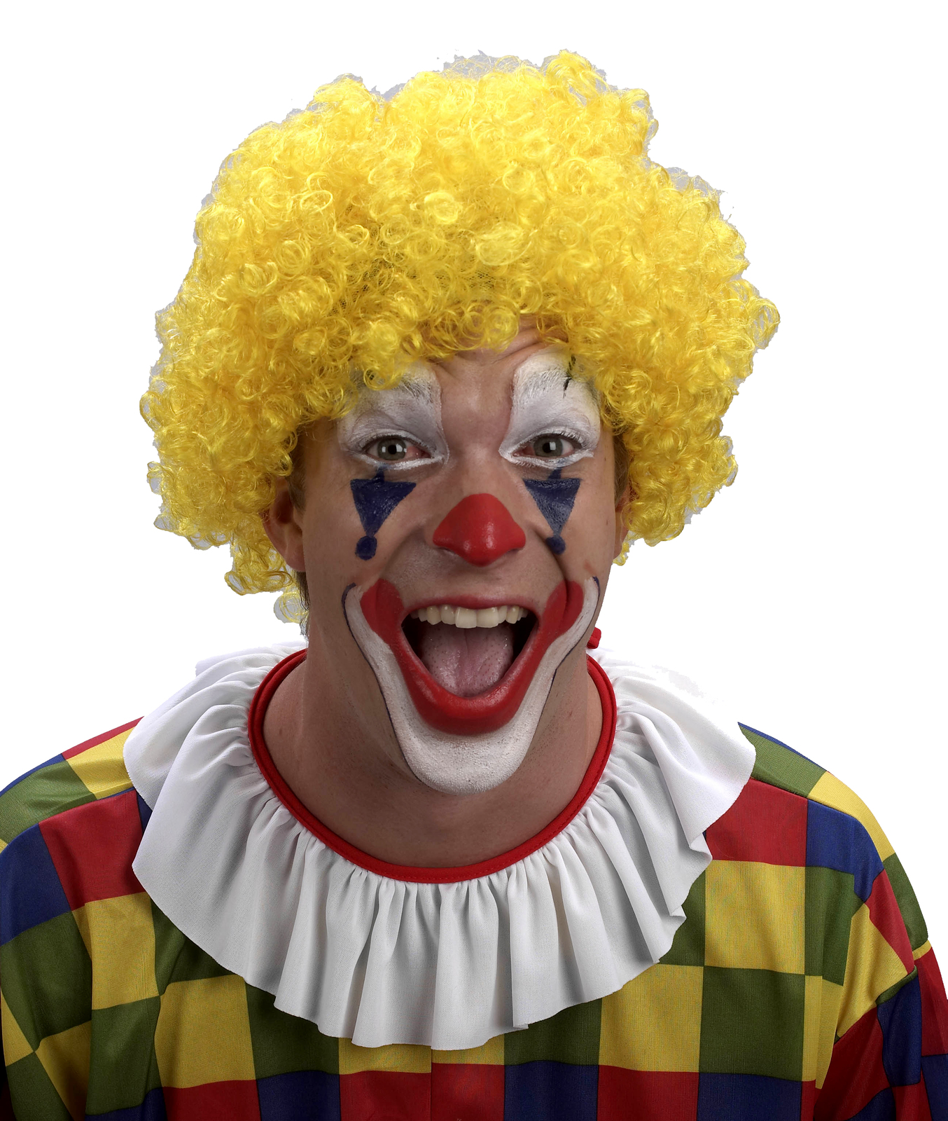 Топ клоунов. Клоун Керли. Клоун с желтым париком. Парик клоуна. Рыжий клоунский парик.