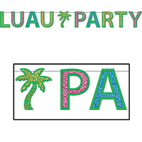Glittered Luau Party Streamer