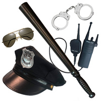Police Kit - Hat, Cuffs, Baton, Glasses, Radio