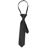 Satin Gangster Tie - Black