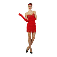 Sequin Red Flapper Girl - Adult - Large