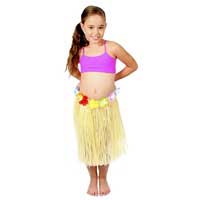 Hawaiian Skirt - Natural - Childs  40cm
