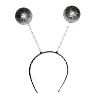 Alien/Glitter Ball Headband - Silver
