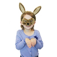 Animal Mask & Headband - Kangaroo