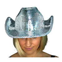 Mirror Ball Cowboy Hat - Full Mirrored Super Deluxe