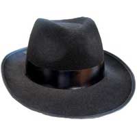 Gangster Hat - Black Feltex