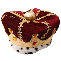Plush Red Royal Crown Hat