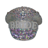 Jewelled Festival Hat White - w/ 'BRIDE' Letters