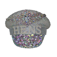 Jewelled Festival Hat -  White - w/ 'HENS' Letters