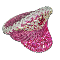 Jeweled Festival Hat - Pink
