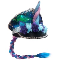 Unicorn Sequin Festival Hat w/ plait
