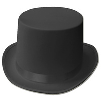 Top Hat - Black Satin