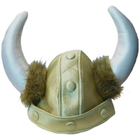 Plush Gold Viking Helmet w/Horns