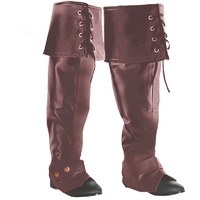 Lace Up Pirate Boot Covers - Brown