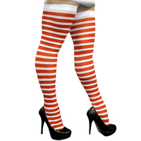 Knee High Stripy Sox - Red & White