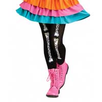 Child Footless Tights - Day of the Dead