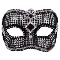 Masquerade Mask - Silver/ Black Mens Style