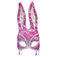Burning Man Bunny Mask - Pink