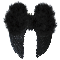 Large Feather Angel Wings - Black
