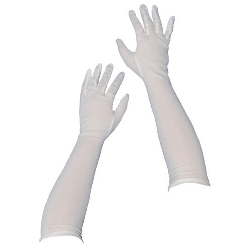 Nylon Gloves 45cm - White image