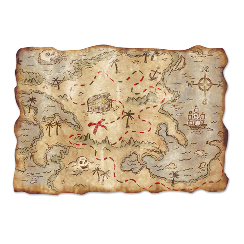 Jumbo Treasure Map Cutout image