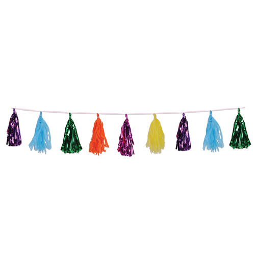 Metallic &  Tissue Tassel Garland