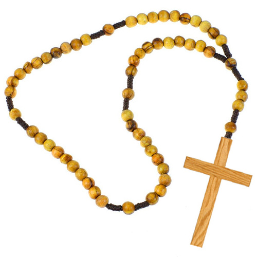 Nun Beads w/ Cross Wooden image