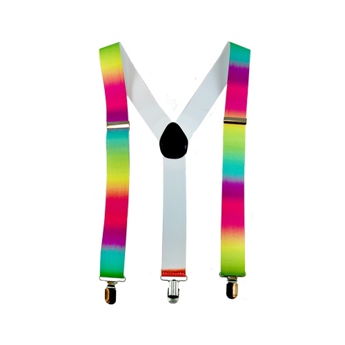 Stretch Braces/Suspenders - Neon Rainbow image