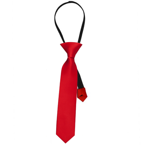 Satin Gangster Tie - Red image