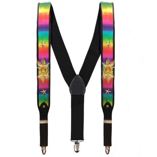 Rainbow Suspenders Bling