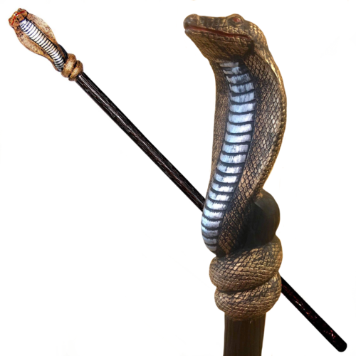 Egyptian Gold Cobra Staff - 54 inch image