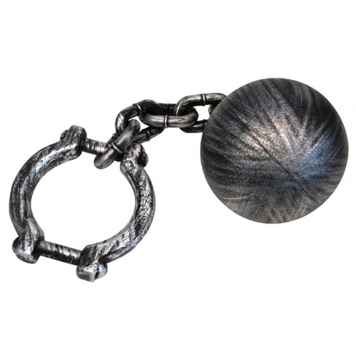 Zombie  Ball & Chain - Blk/Silver