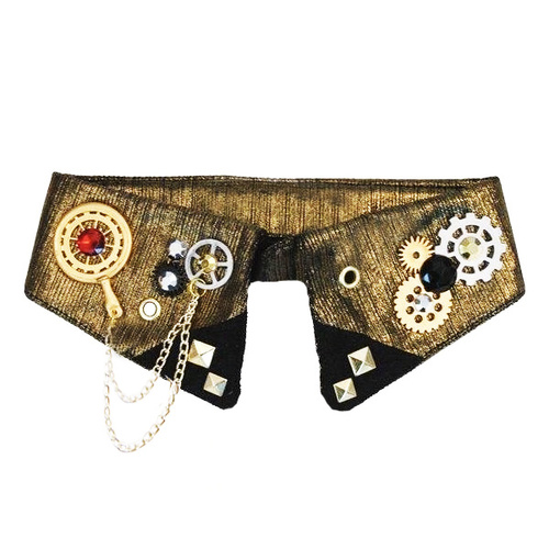Steampunk Collar - Bronze w/Gears image