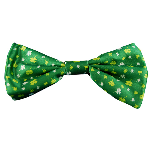 St Patricks Day Bow Tie - Green w/Print image