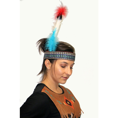 Indian Headband - Single Feather image