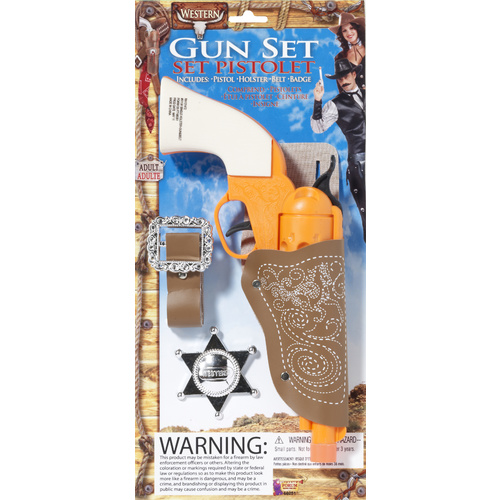 Western Cowboy Set - Gun Holster & Badge