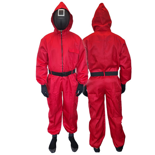 Red Jumpsuit with Game mask - Medium