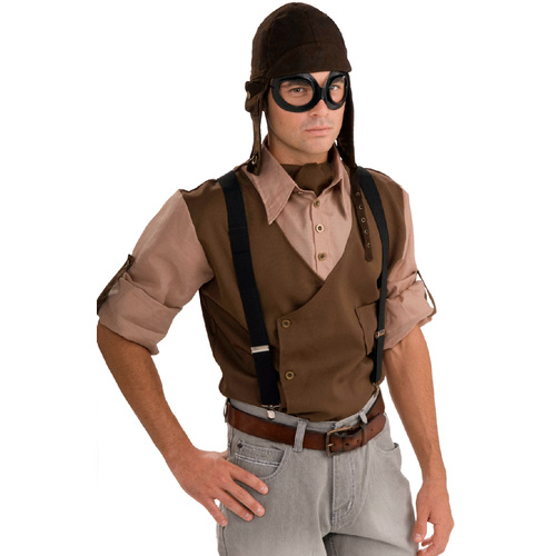 Steampunk Aviator Set - Cap and Goggles image