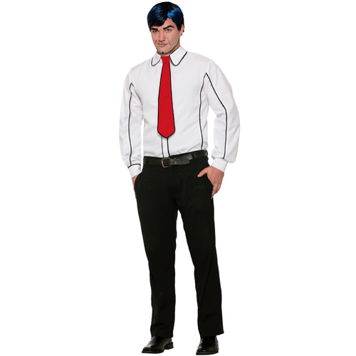 Pop Art Shirt and Tie - Adult image
