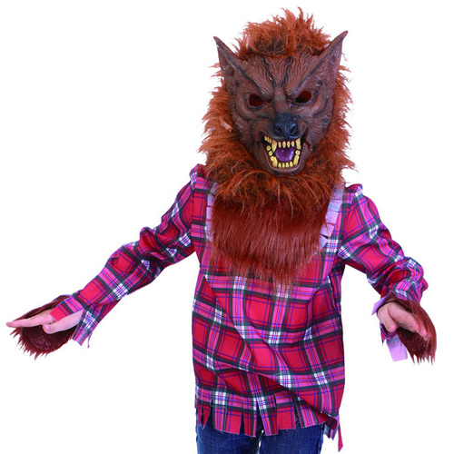 Wolf Man Mask &amp; Shirt | Adult Large