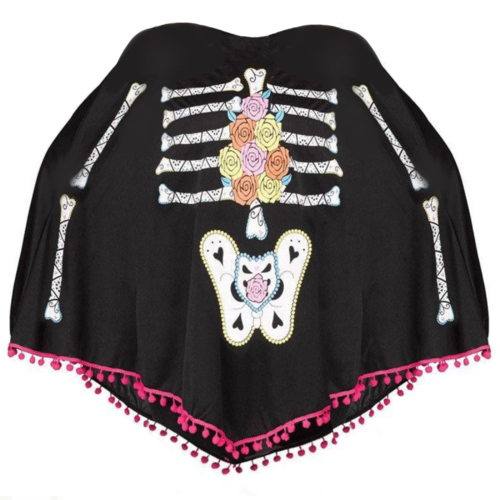 Skeleton Poncho - Day of the Dead
