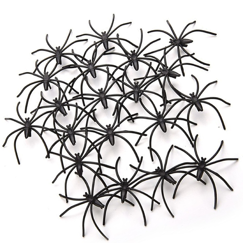 Creepy Black Spiders - 50pc Pack image
