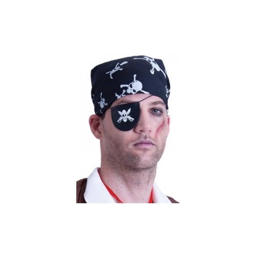 Pirate Eyepatch w/Skull & Cross Bones